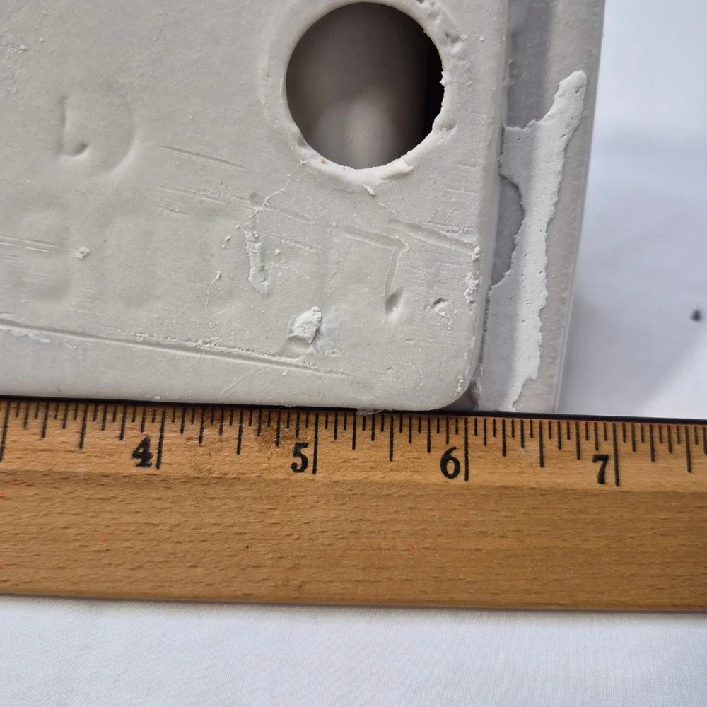 Vintage Ceramic Toilet Paper Holder White Recessed Mid Century Modern Bathroom